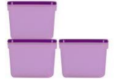 Polka Container (23 X 3) (1200 ml) (Purple)
